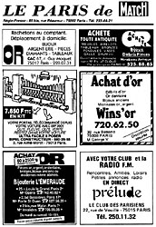 Publicit Paris de Match 1984