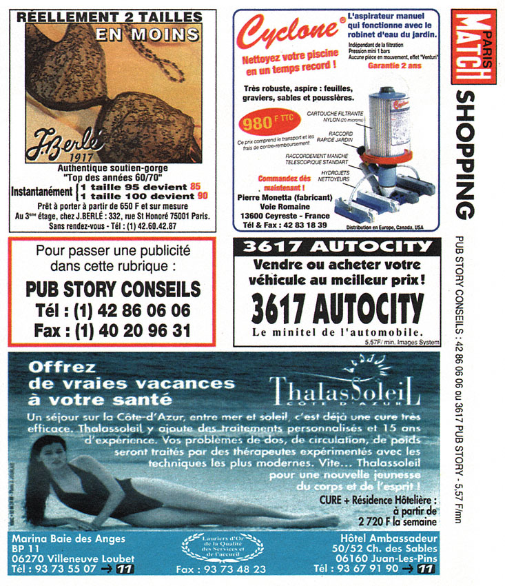 Publicité Shopping 1996