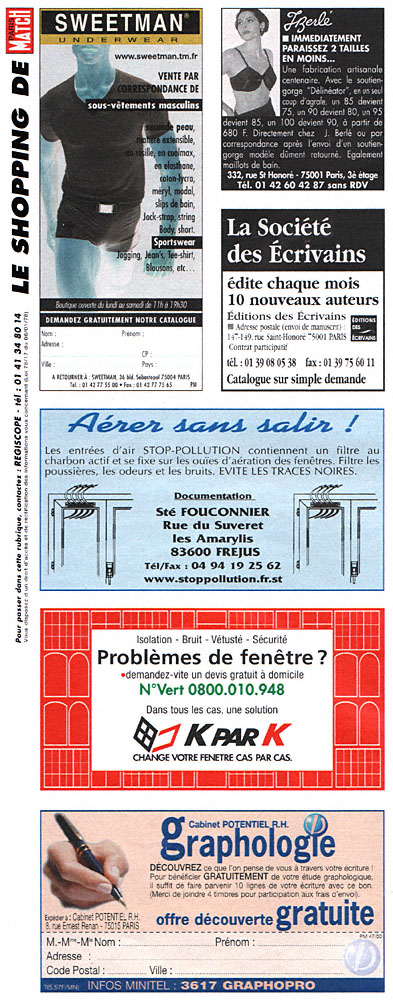 Publicité Shopping 2000
