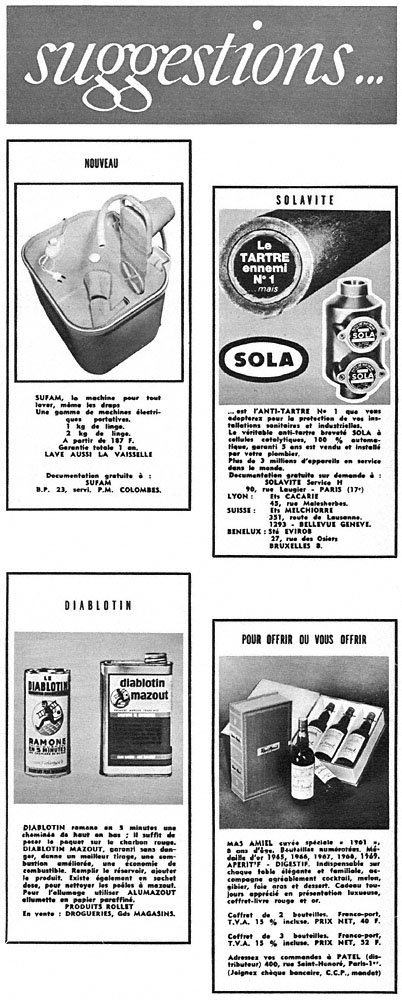 Publicit� Suggestions 1970