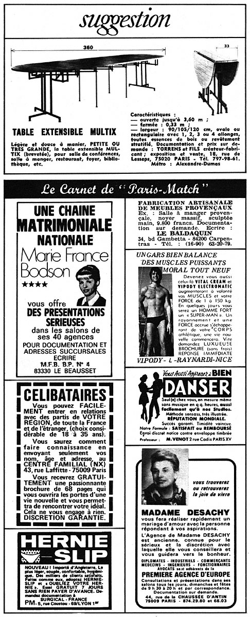 Publicité Suggestions 1975