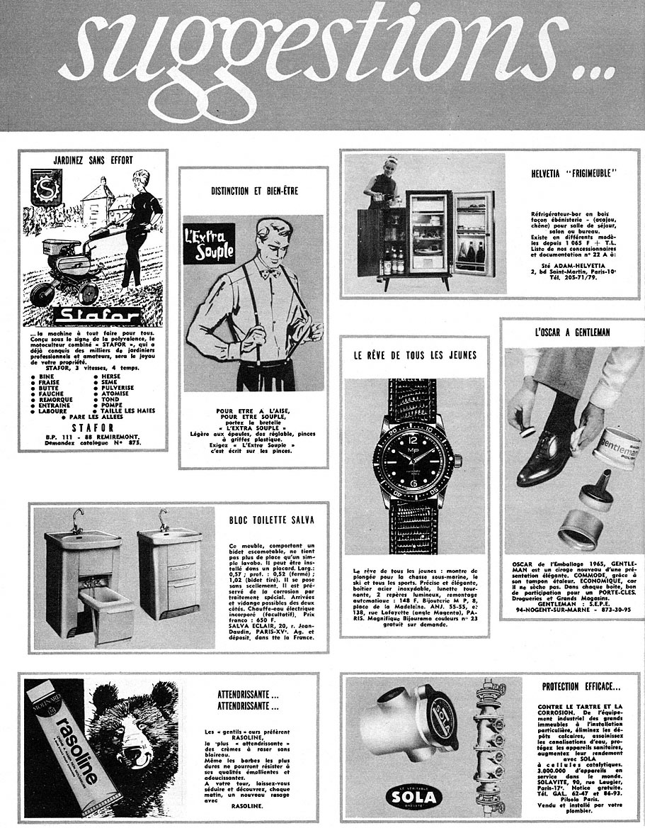 Publicité Suggestions 1966