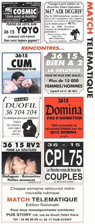 Publicité Telematique 1993