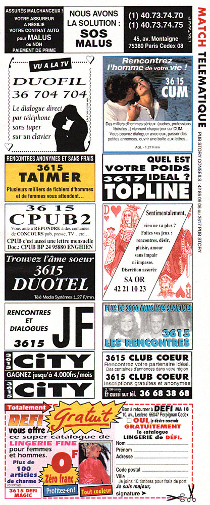 Publicité Telematique 1993