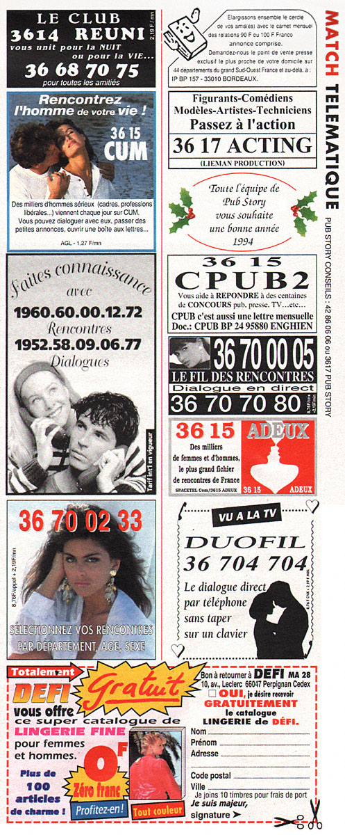 Publicité Telematique 1994