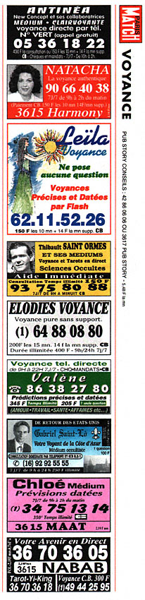 Publicité Voyance 1995