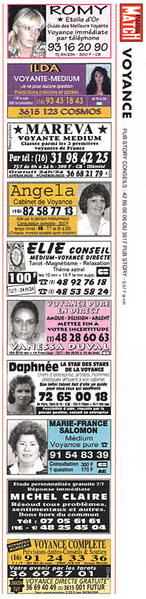 Publicité Voyance 1995