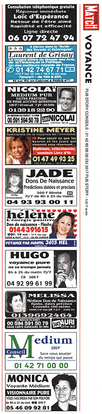 Publicité Voyance 1997