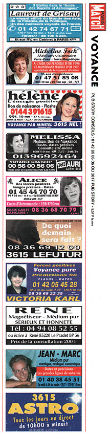 Publicité Voyance 1997