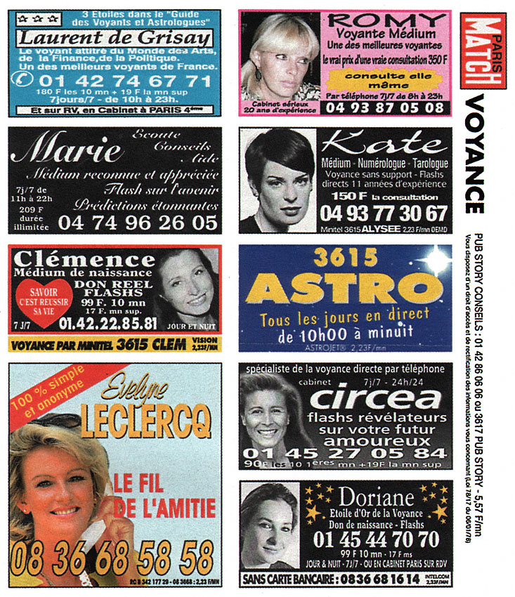 Publicité Voyance 1998
