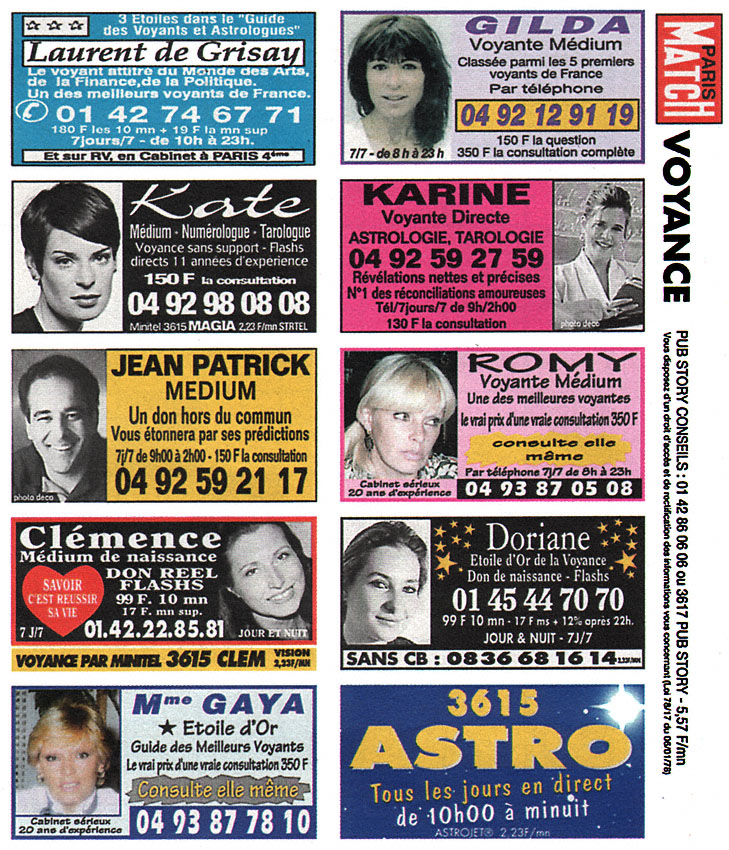 Publicité Voyance 1998