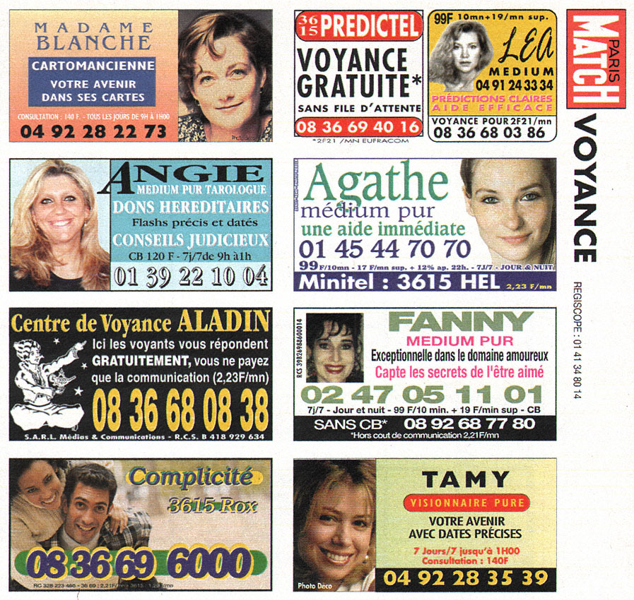 Publicité Voyance 2000