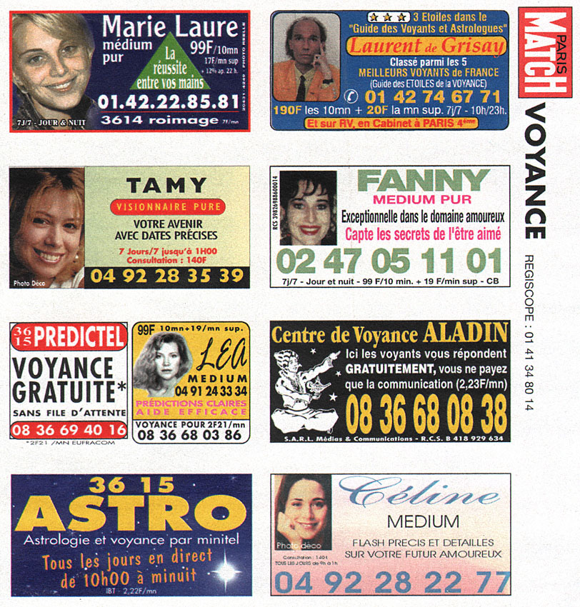 Publicité Voyance 2000