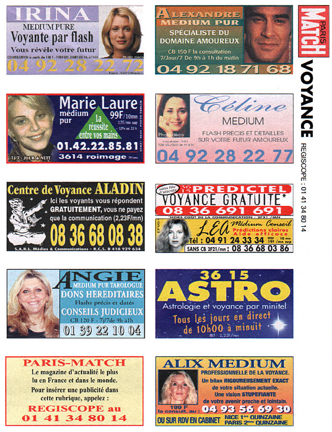 Publicité Voyance 2000