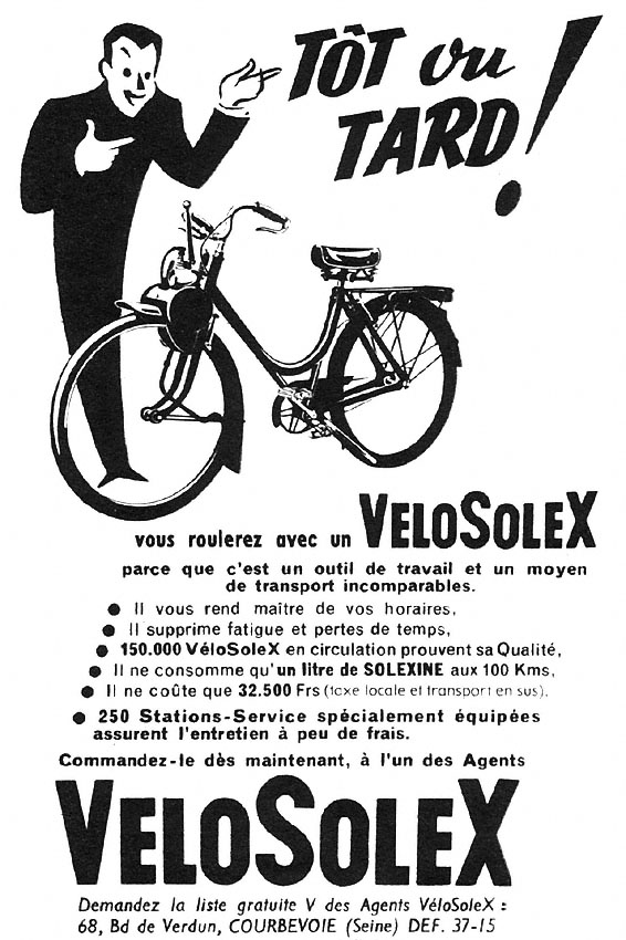 Publicité Solex 1950