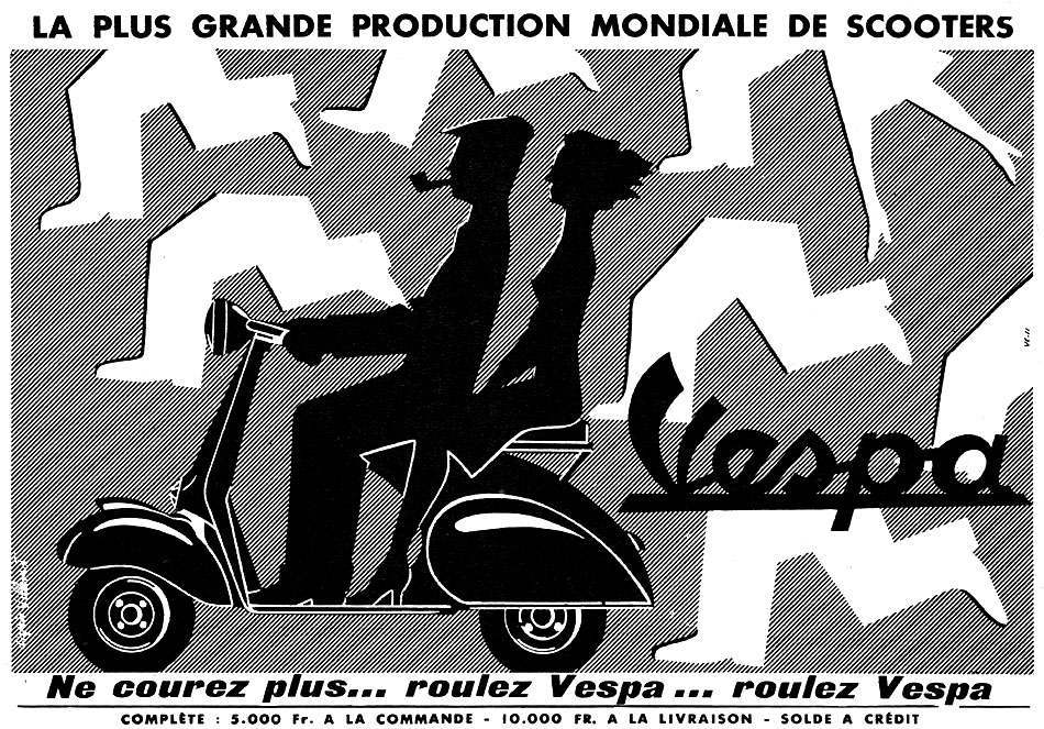 Publicité Vespa 1954