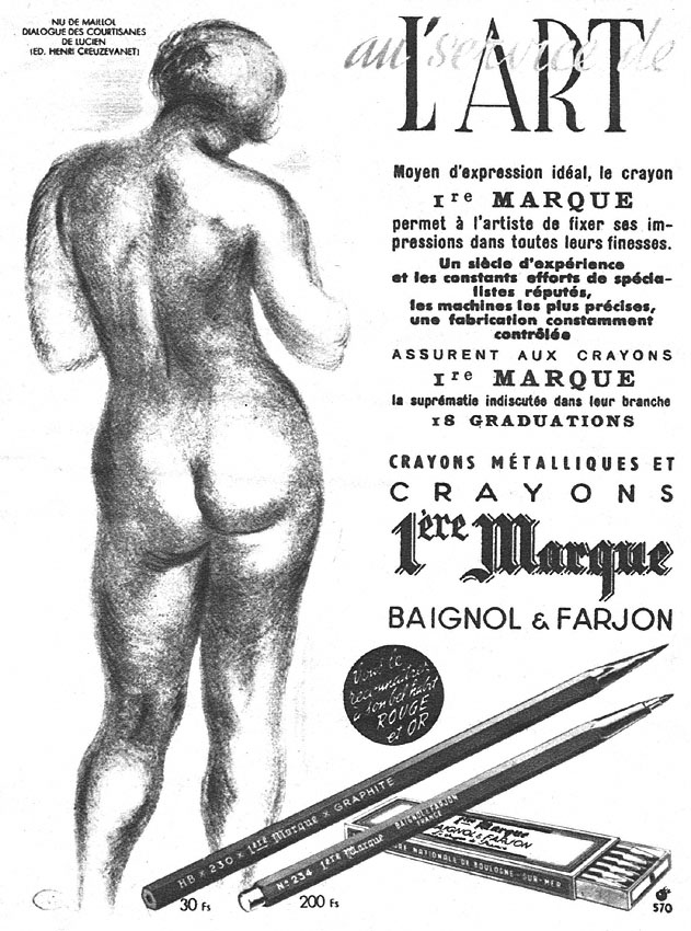 Publicité Baignol & Farjon 1950