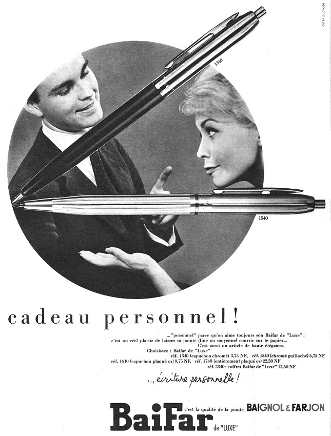 Publicité Baignol & Farjon 1960