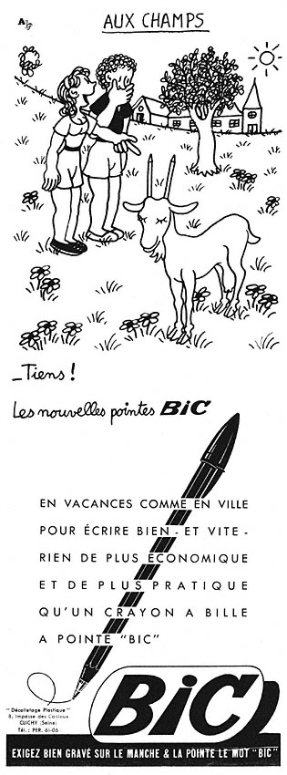 Publicité Bic 1951