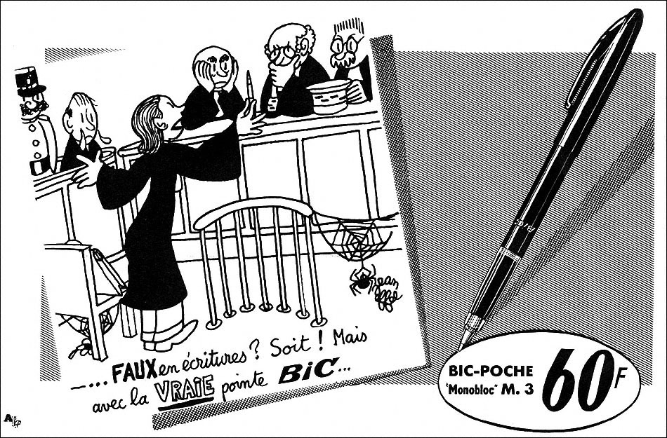 Publicité Bic 1953