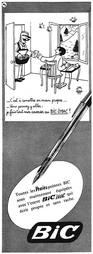 Publicité Bic 1956