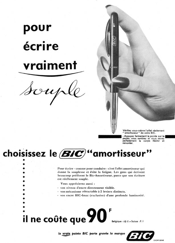 Publicité Bic 1958