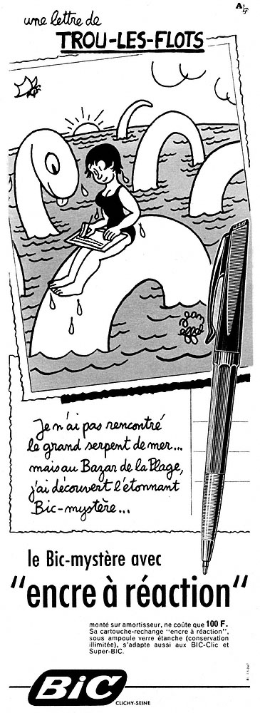 Publicité Bic 1959