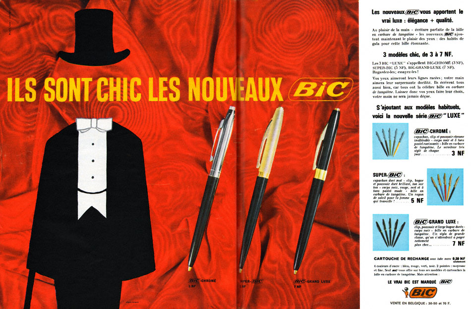 Publicité Bic 1962