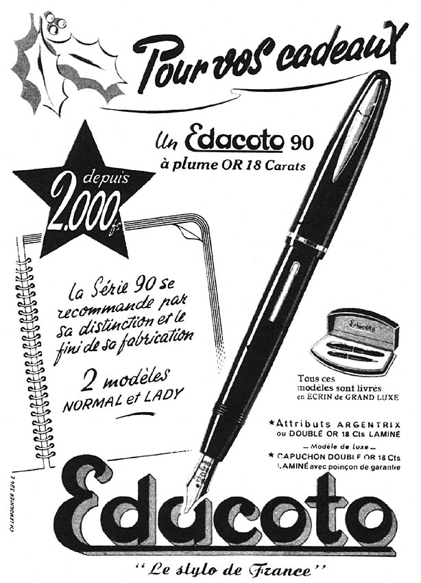 Publicité Edacoto 1950