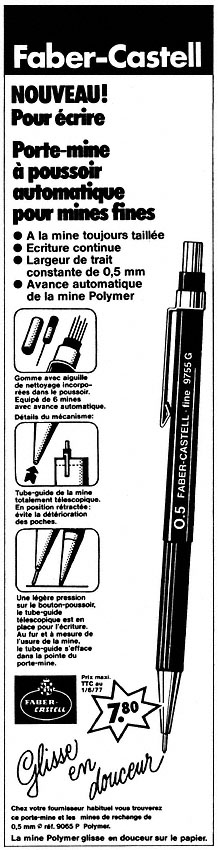 Publicité Faber-Castell 1977