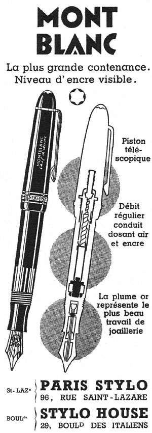 Publicité Mont Blanc 1951