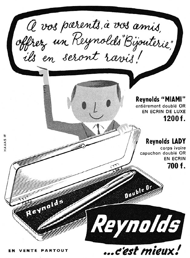 Publicité Reynolds 1957