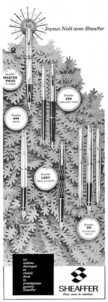 Publicit� Sheaffer 1969