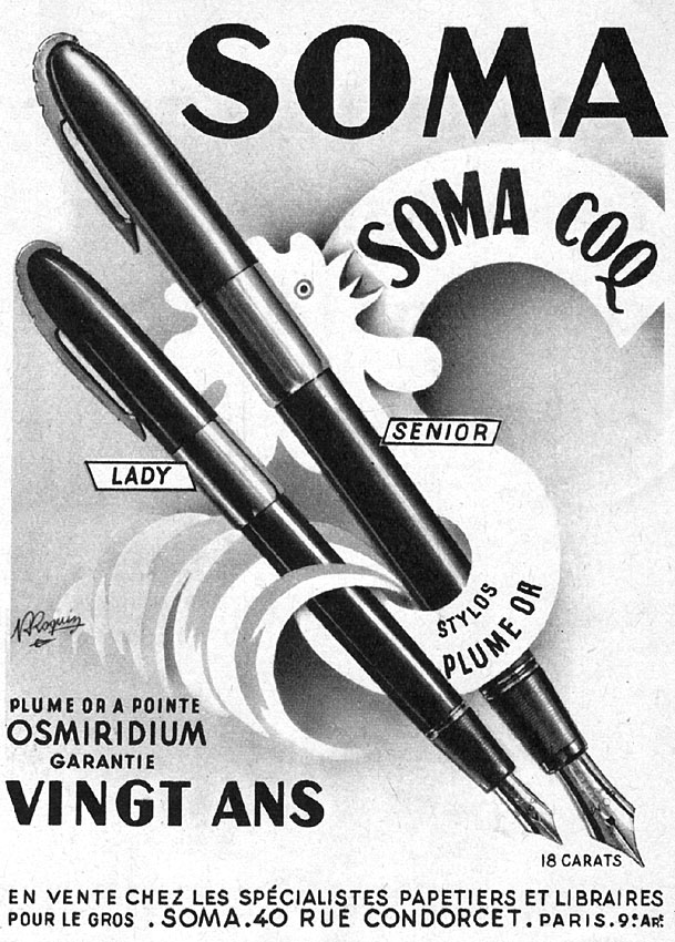 Publicité Soma 1950