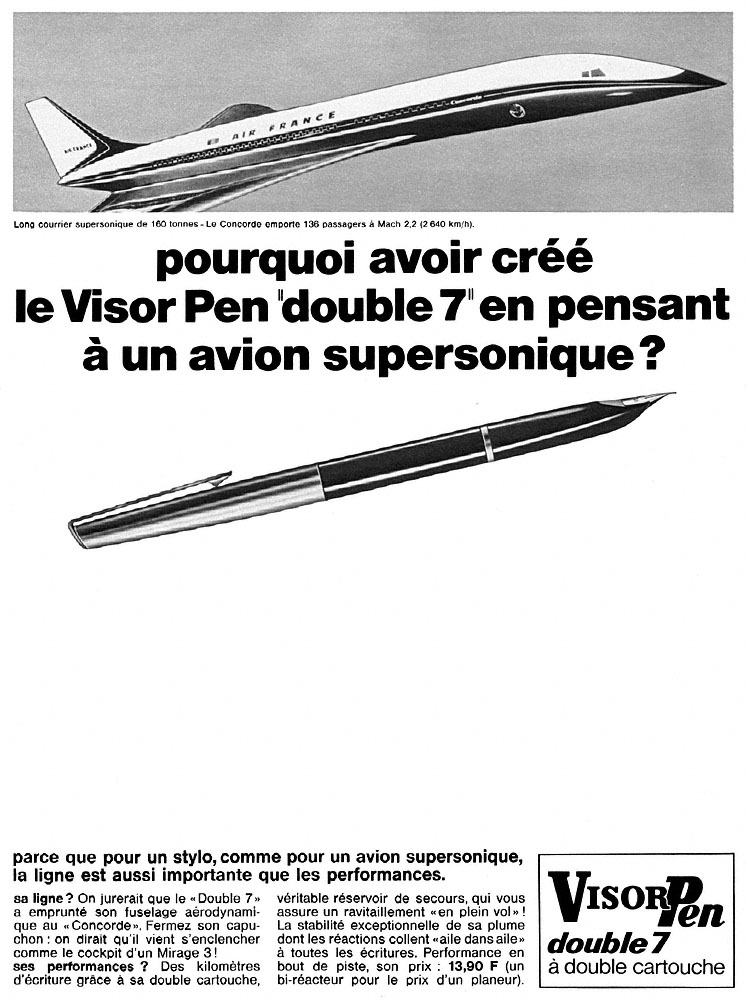 Publicit� Visor Pen 1968
