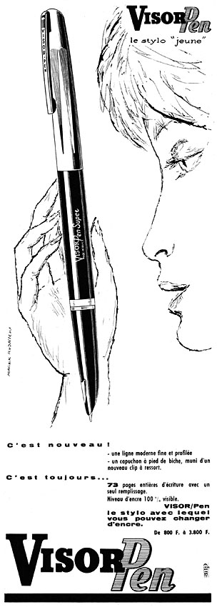 Publicité Visor Pen 1959