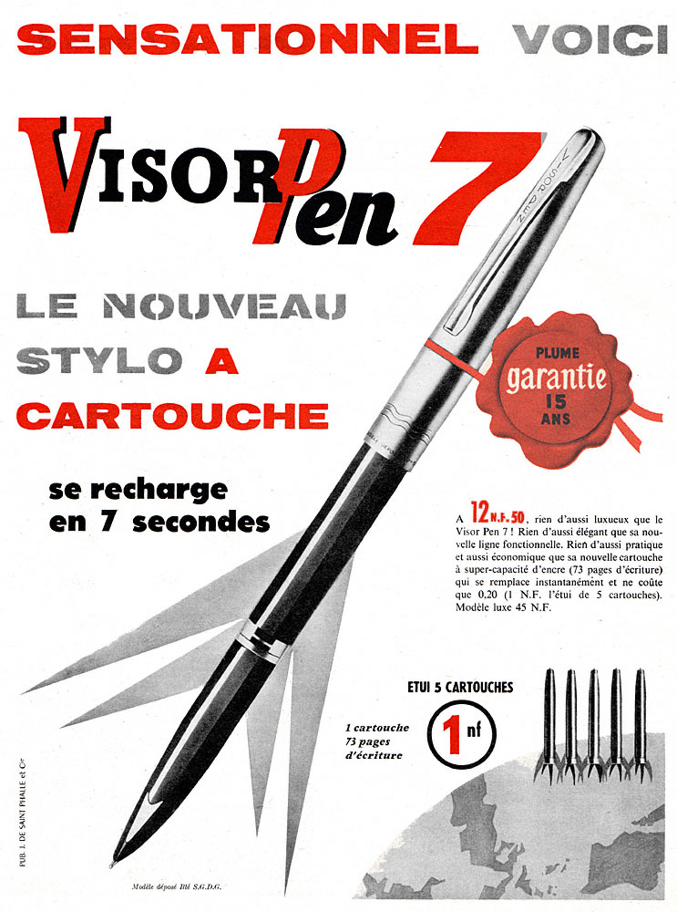 Publicité Visor Pen 1960