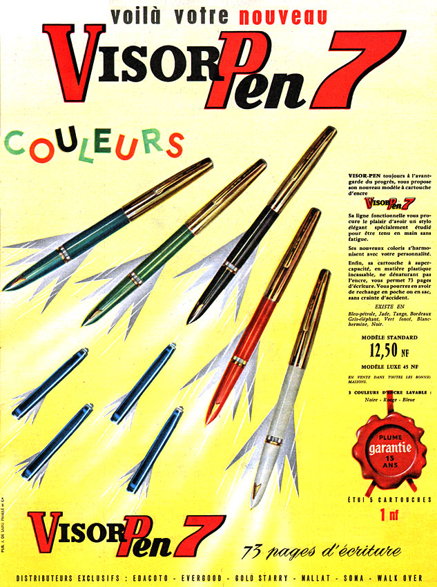 Publicité Visor Pen 1960