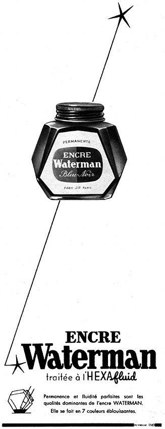 Publicité Waterman 1951