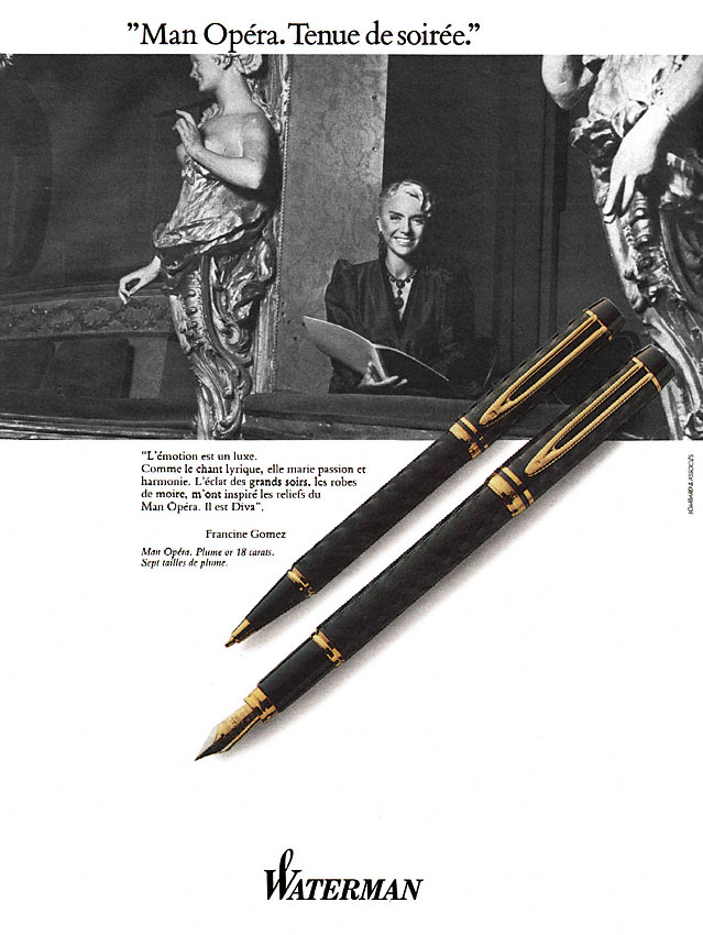 Publicité Waterman 1988