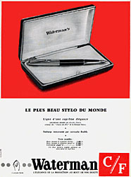 Publicité Waterman 1958