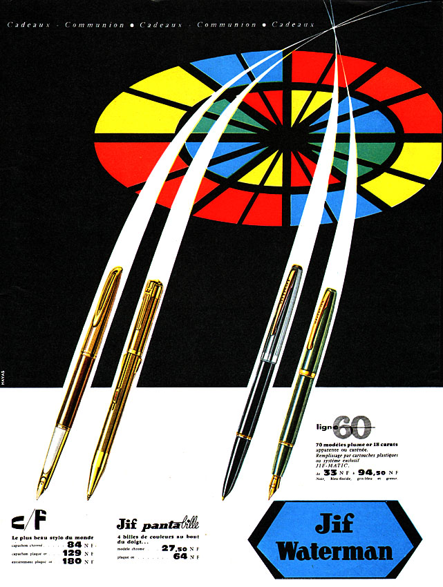 Publicité Waterman 1960