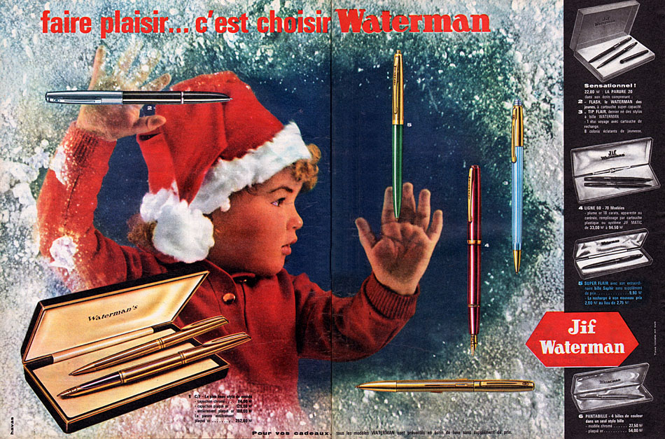 Publicité Waterman 1961