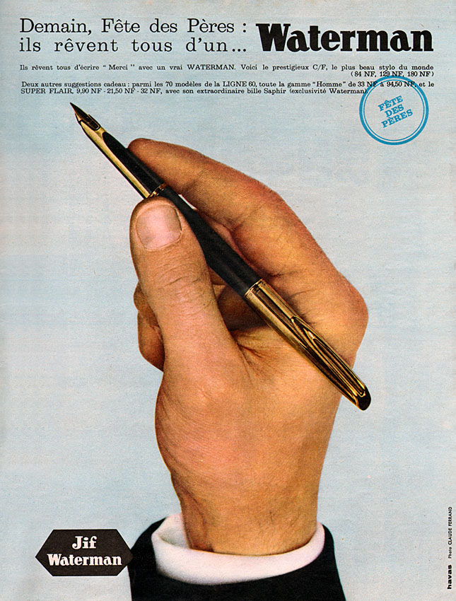 Publicité Waterman 1962