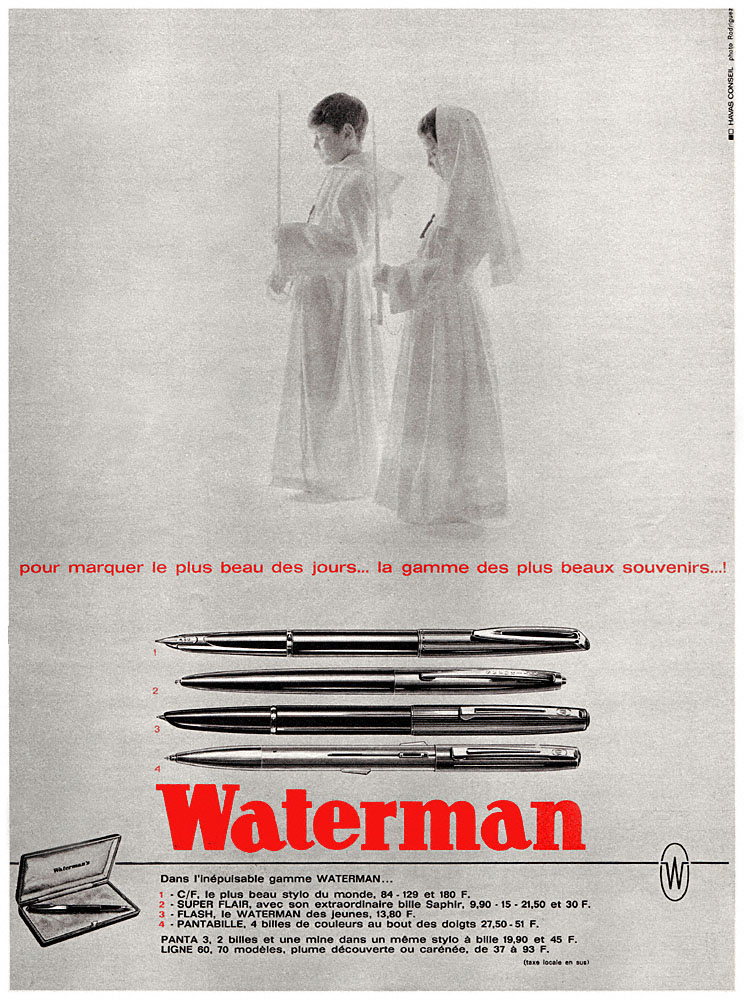 Publicité Waterman 1964
