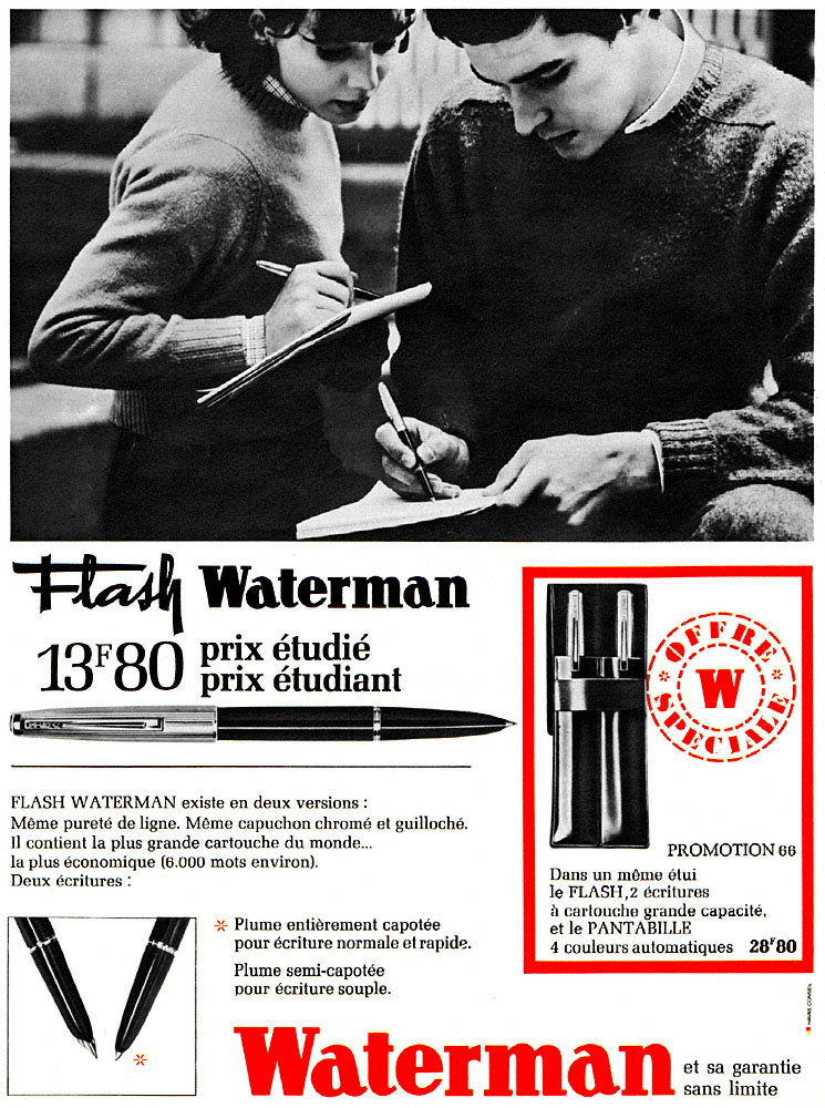 Publicit� Waterman 1966