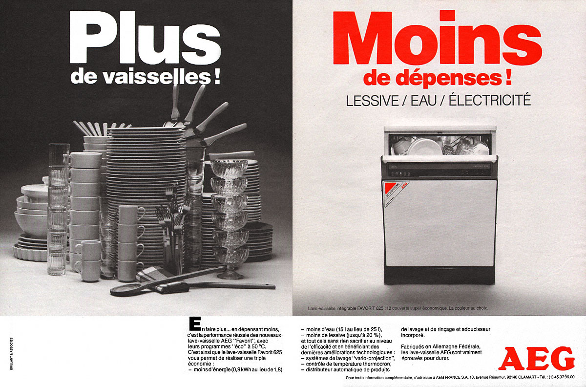 Publicité Aeg 1987