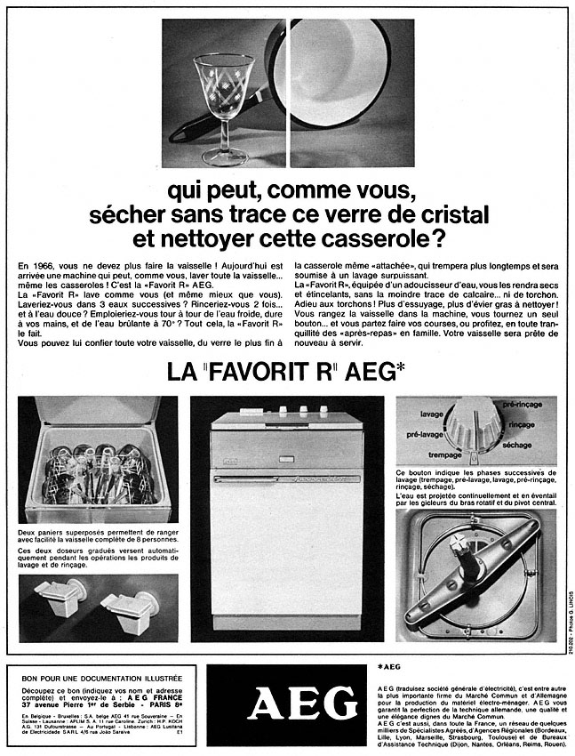 Publicité Aeg 1966