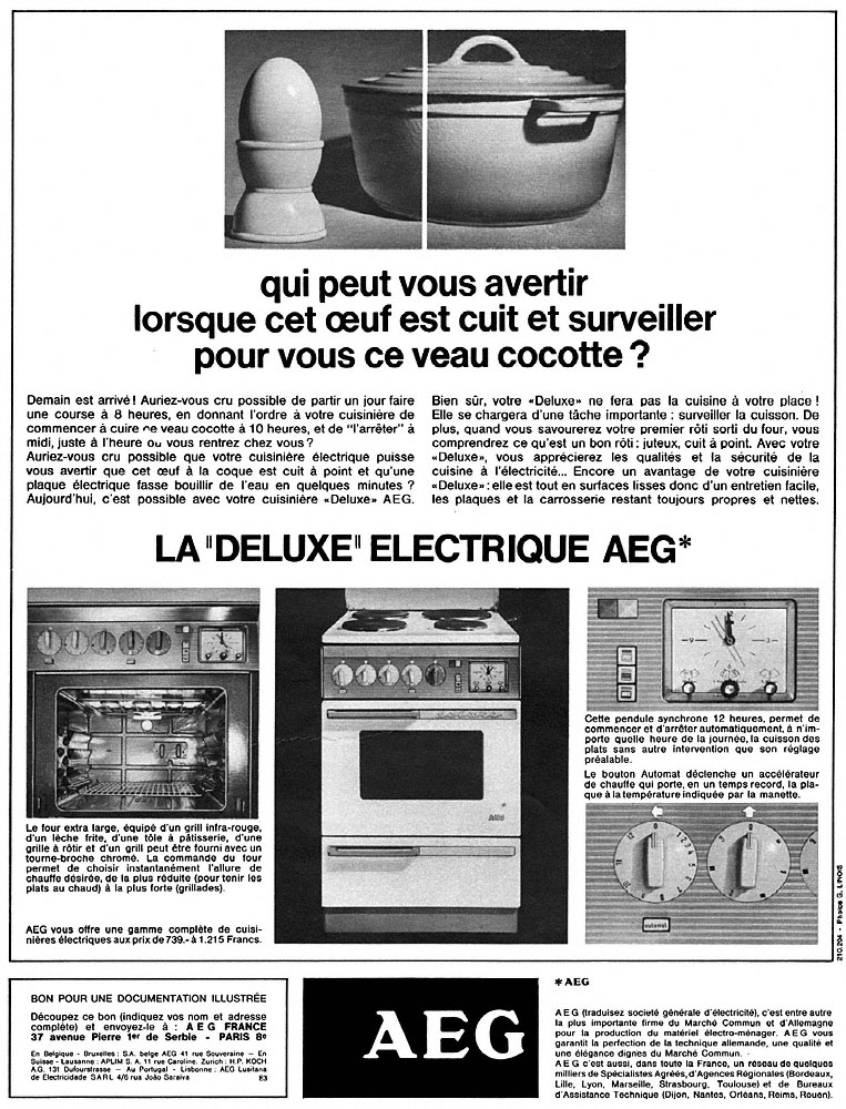 Publicit� Aeg 1966