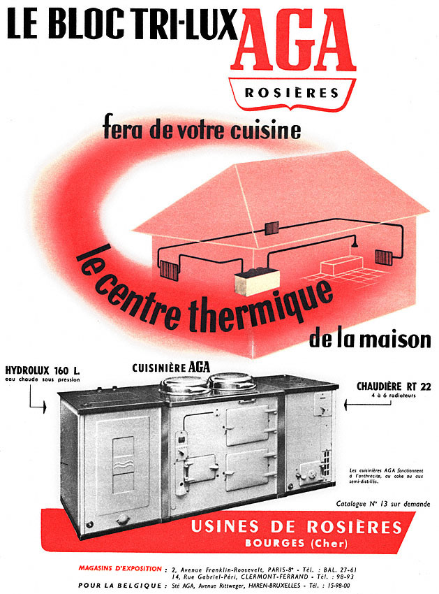 Publicité Aga 1955
